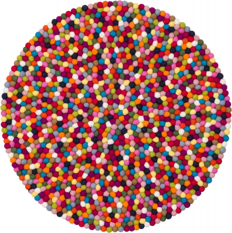 Filzkugel Teppich rund 120 cm myfelt